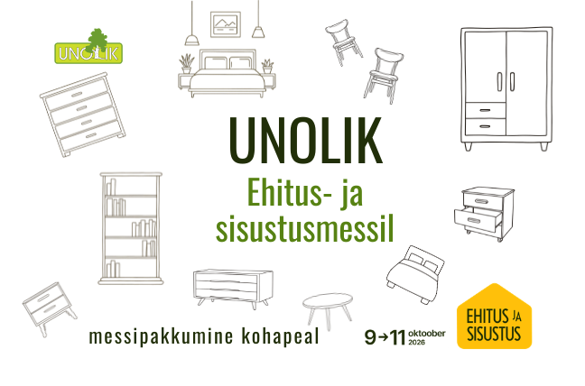 Unolik ootab sind ehitus- ja sisustusmessil! 9.-11. oktoobril ...
The post Unolik ootab sind ehitus- ja sisustusmessil! appeared first on Jõekeskus.